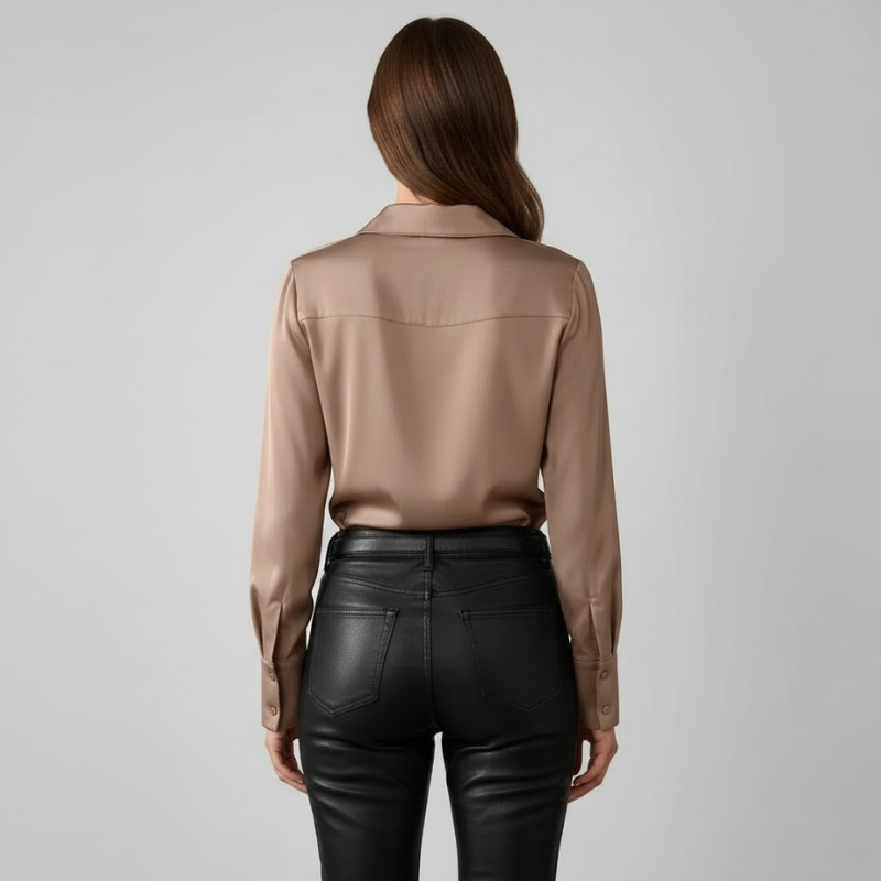 Elegancka damska bluzka satynowa – luksusowy, miękki w dotyku top