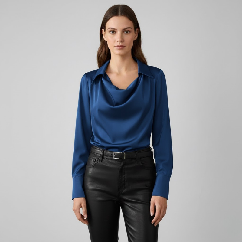 Elegancka damska bluzka satynowa – luksusowy, miękki w dotyku top