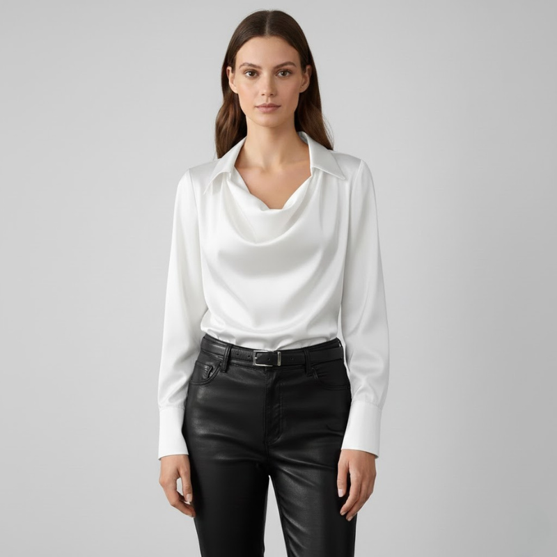 Elegancka damska bluzka satynowa – luksusowy, miękki w dotyku top