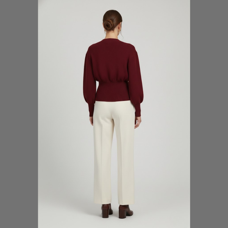 Elegancki, miękki kardigan z dzianiny dla kobiet – styl z polerowanymi guzikami