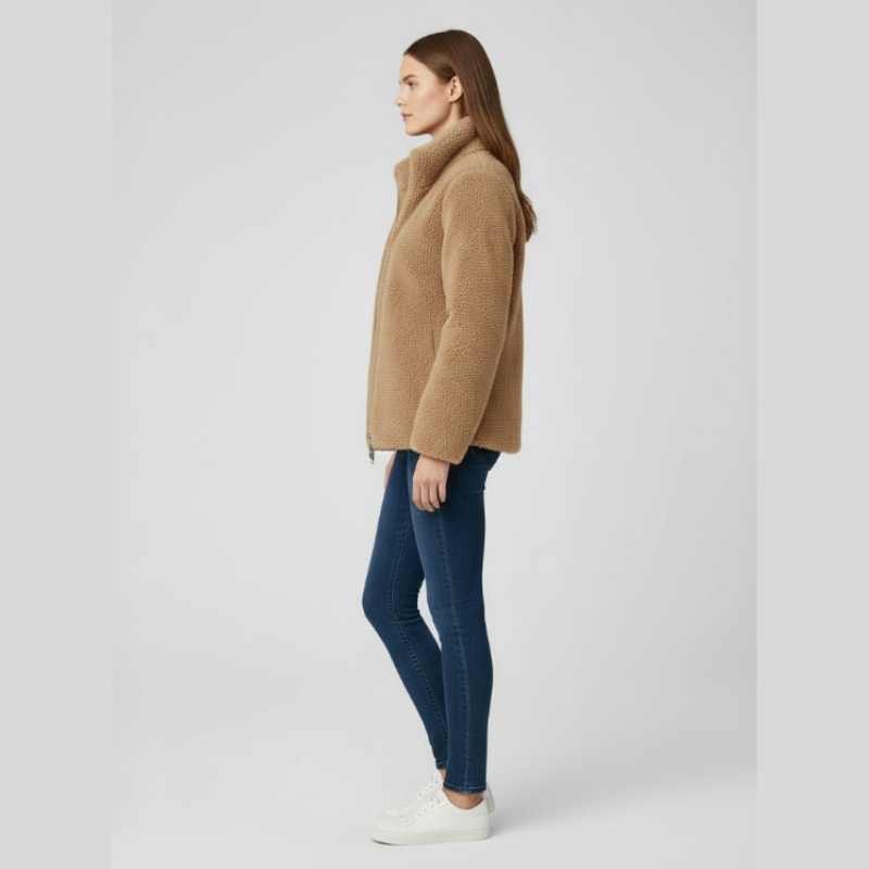 Przytulny damski płaszcz Teddy – ultraciepła, modna, zimowa odzież wierzchnia