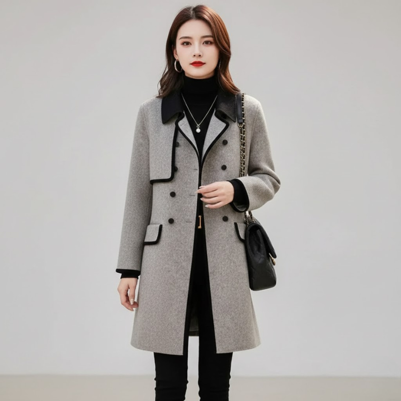 Elegancki dwurzędowy trencz dla kobiet – współczesny styl miejski