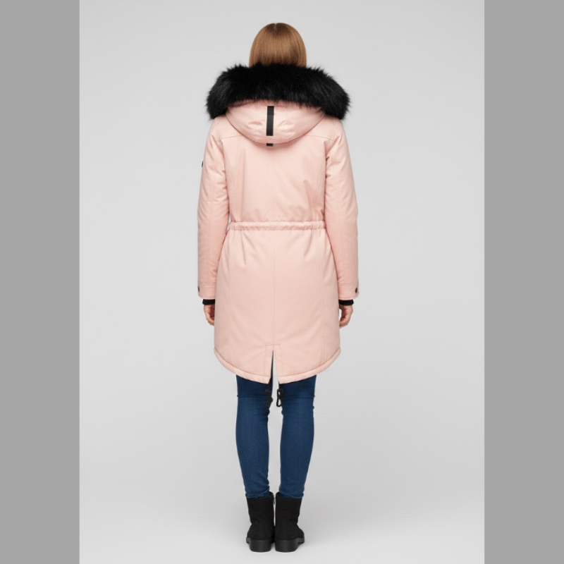 Damska ocieplana zimowa parka z kapturem – wygodna i ciepła odzież wierzchnia na zimne dni