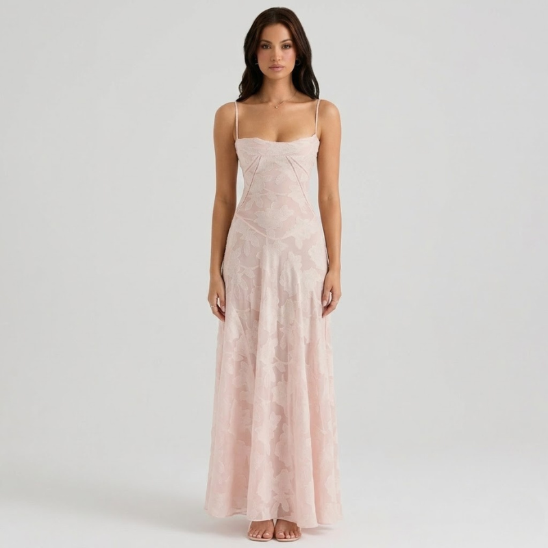 Haftowana sukienka maxi – elegancka, zwiewna suknia wieczorowa dla kobiet