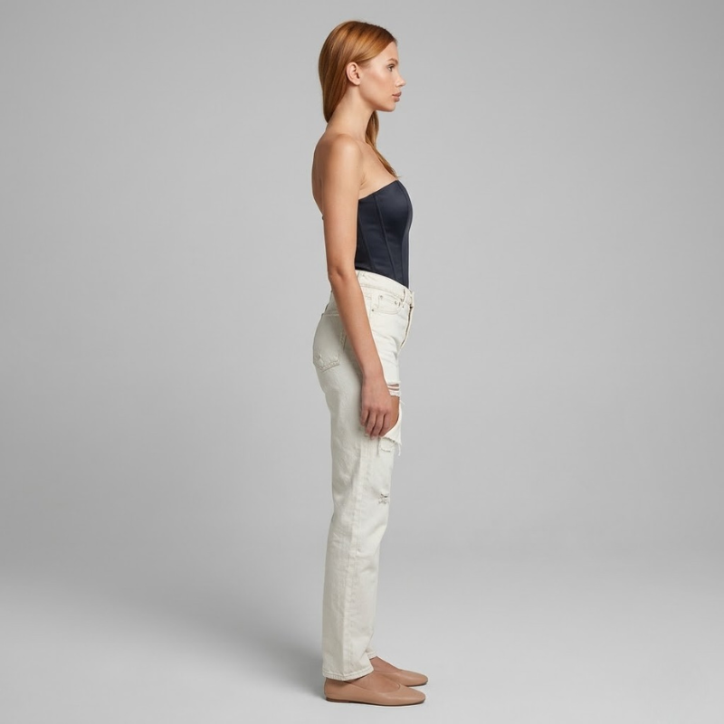 Satin-style strapless corset - an elegant, contoured corset top