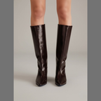 Elegant Women's Leather Ankle Boots – Elegant Kitten Heel