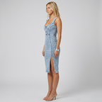 Elegantes, leichtes Jeans-Sommerkleid – modisches, lässiges Jeans-Sommerkleid für Damen