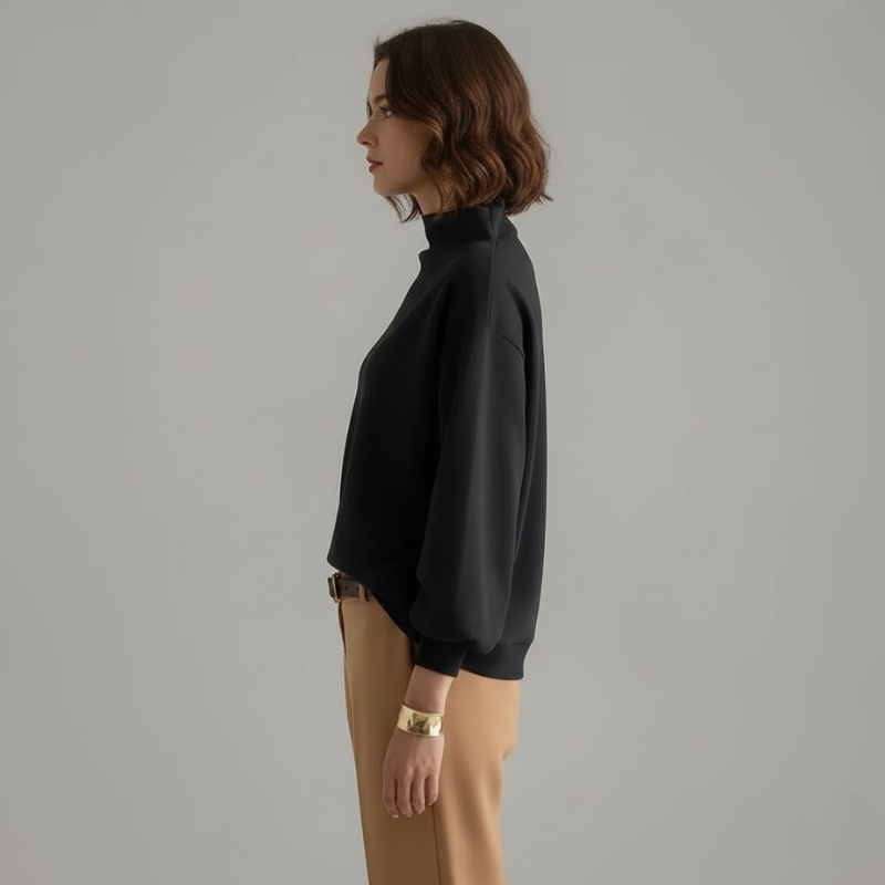 Elegancki damski sweter z golfem – ponadczasowe ciepło i nowoczesny styl