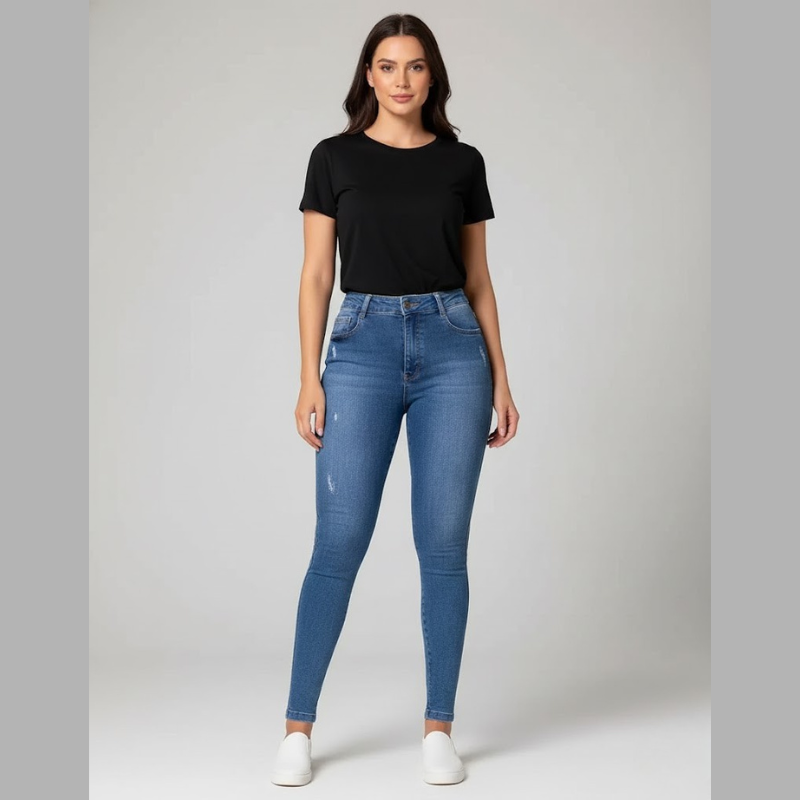 Damskie, casualowe, eleganckie jegginsy – pochlebny krój, modny design