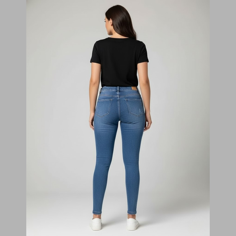 Damskie, casualowe, eleganckie jegginsy – pochlebny krój, modny design