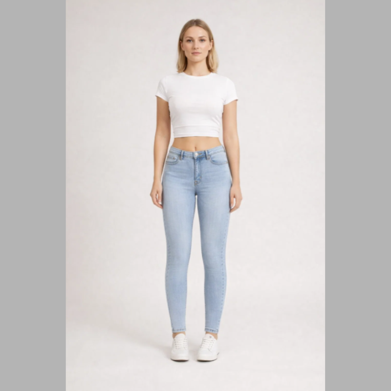 Obcisłe jegginsy z wysokim stanem dla kobiet – stylowy komfort przez cały dzień