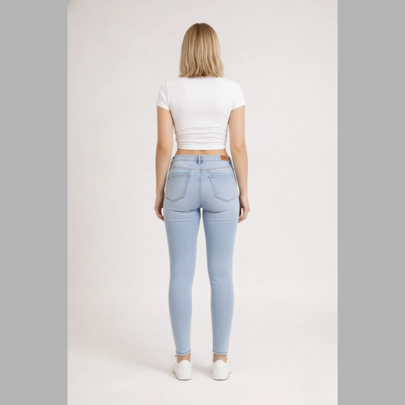 Obcisłe jegginsy z wysokim stanem dla kobiet – stylowy komfort przez cały dzień