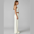 Sylwana | Damskie spodnie dresowe wide leg – luźne joggery casual, wygodne spodnie codzienne, jednokolorowe
