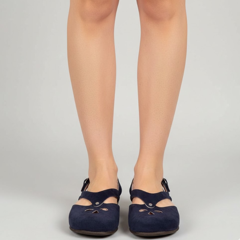 Damskie sandały retro z zamkniętymi palcami – regulowane, wygodne buty z paskiem na rzep