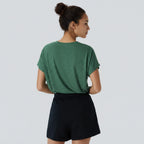 Round neck T-shirt with pocket – loose fit, casual top