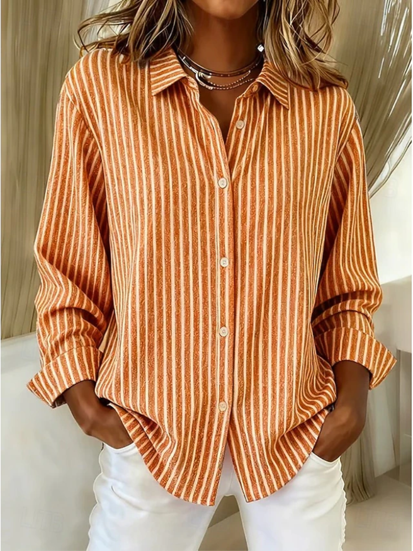 Rosavie | Women's long-sleeve shirt – breathable button-down shirt