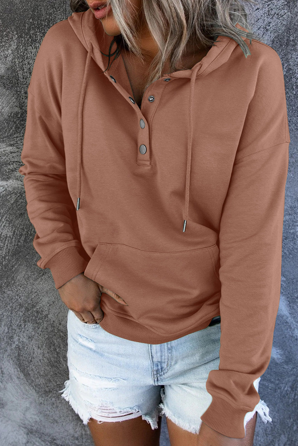 Bellamy | Damska bluza z kapturem z podstawowej kolekcji – miękka bluza o luźnym kroju