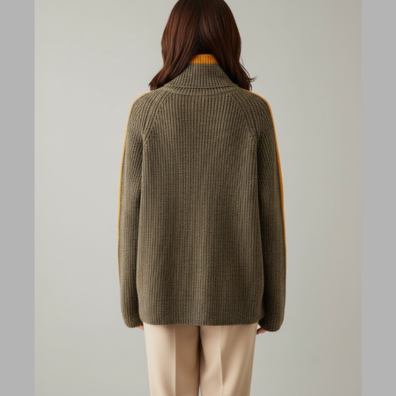 Przytulny, obszerny sweter z dzianiny dla kobiet – ciepły, zimowy styl zapewniający wygodę