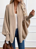 Zadie | Women’s Mid-Length Cardigan – Loose Fit Shawl Collar Jacket