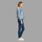 Zofia | Damska kurtka jeansowa klasyczna slim fit – lekki oddychający denim
