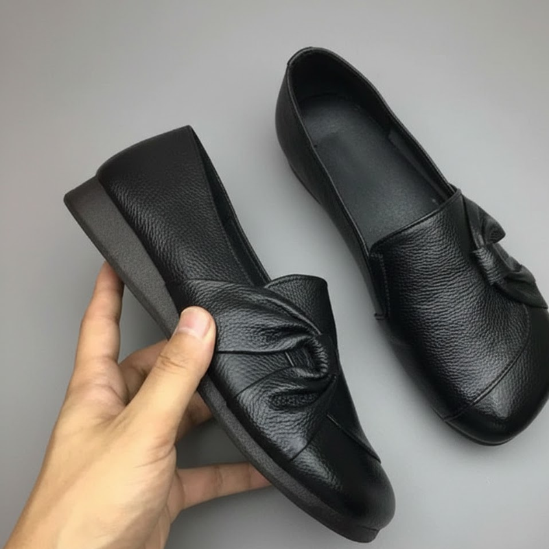 Damskie, retro, wsuwane, płaskie buty – wygodne, codzienne buty