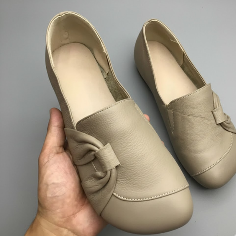 Damskie, retro, wsuwane, płaskie buty – wygodne, codzienne buty