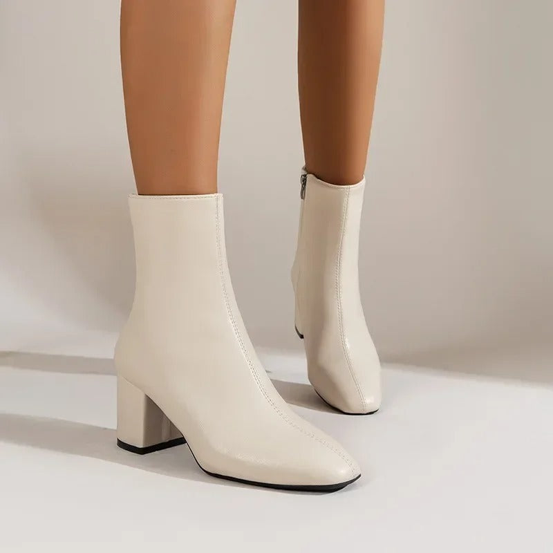 Gościsława | Eleganckie damskie botki – uniwersalne damskie buty sięgające do kostek