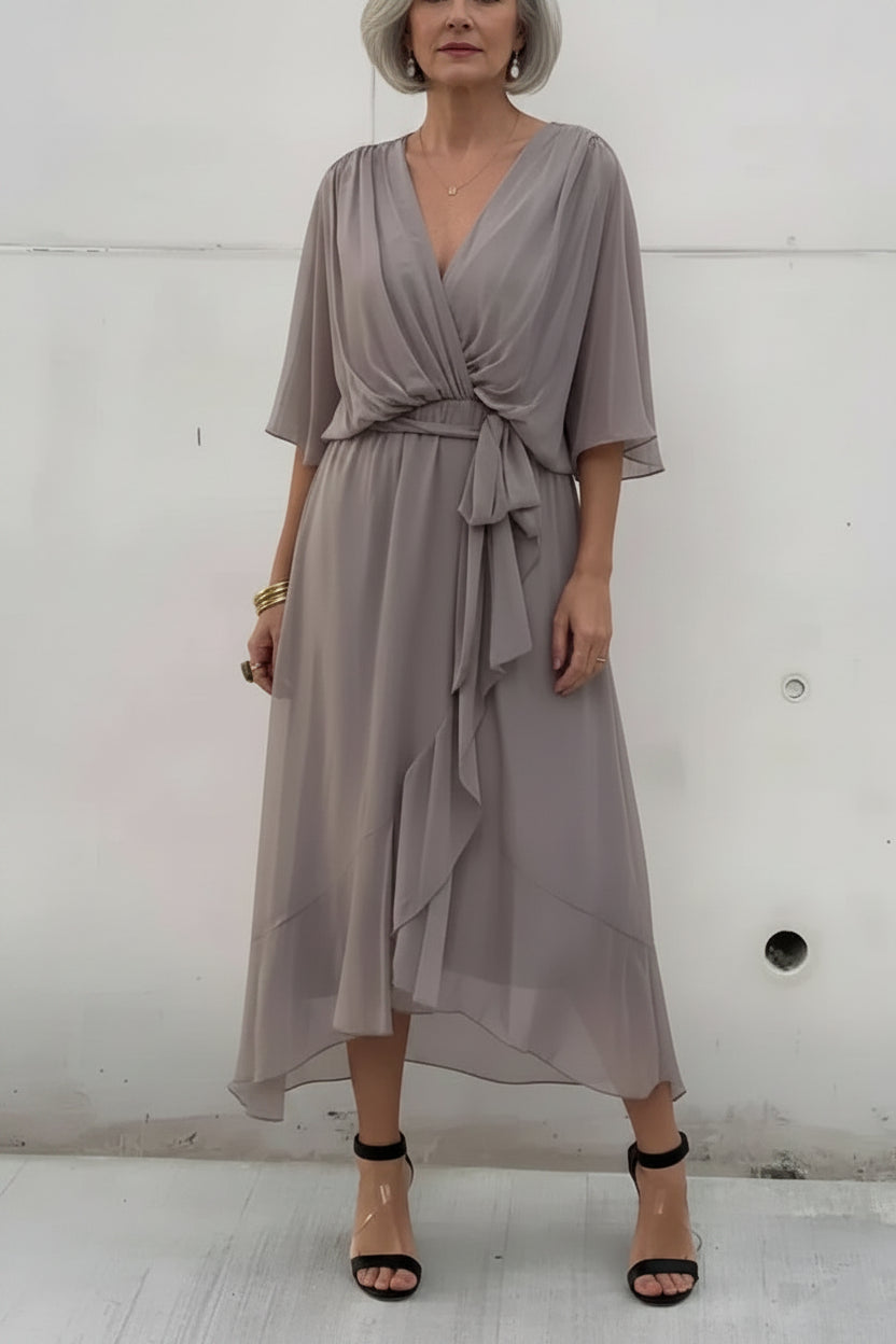 Lekka szyfonowa sukienka midi – Effortless Luxe Fashion