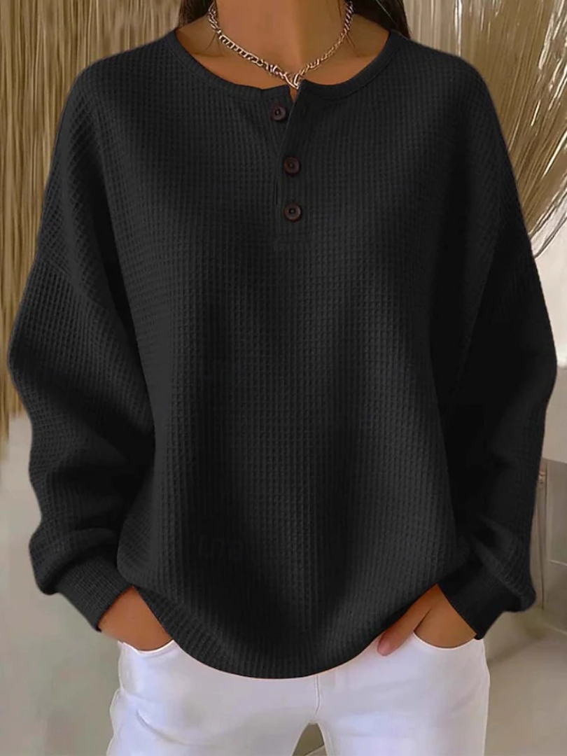 Alouette | Women's loose long-sleeve shirt – casual button-up blouse