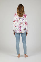 Women's airy summer blouse – a light, short, everyday shirt