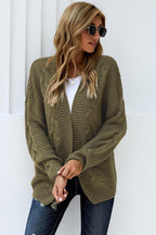 Virelia | Damski sweter z grubej dzianiny – oversizowy sweter z otwartym przodem