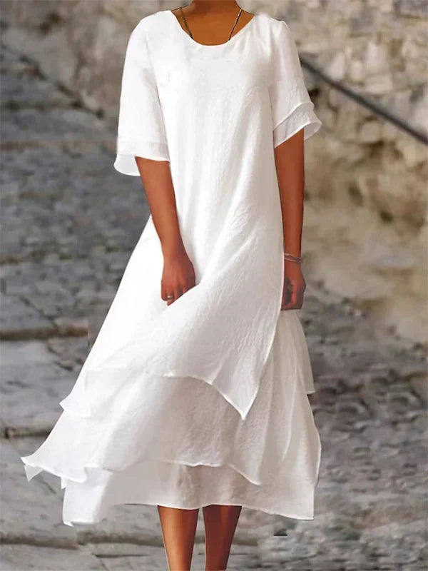 Klotylda | Elegant women's dress with a side slit – chic women's dress with a slit