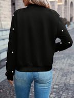 Ilona | Damowa kurtka baseballowa z koralikami – swobodna kurtka typu bomber w stylu varsity