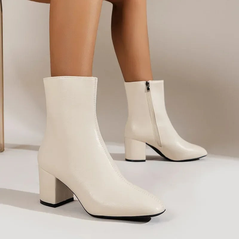 Gościsława | Eleganckie damskie botki – uniwersalne damskie buty sięgające do kostek