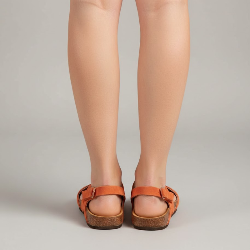 Damskie sandały retro z zamkniętymi palcami – regulowane, wygodne buty z paskiem na rzep