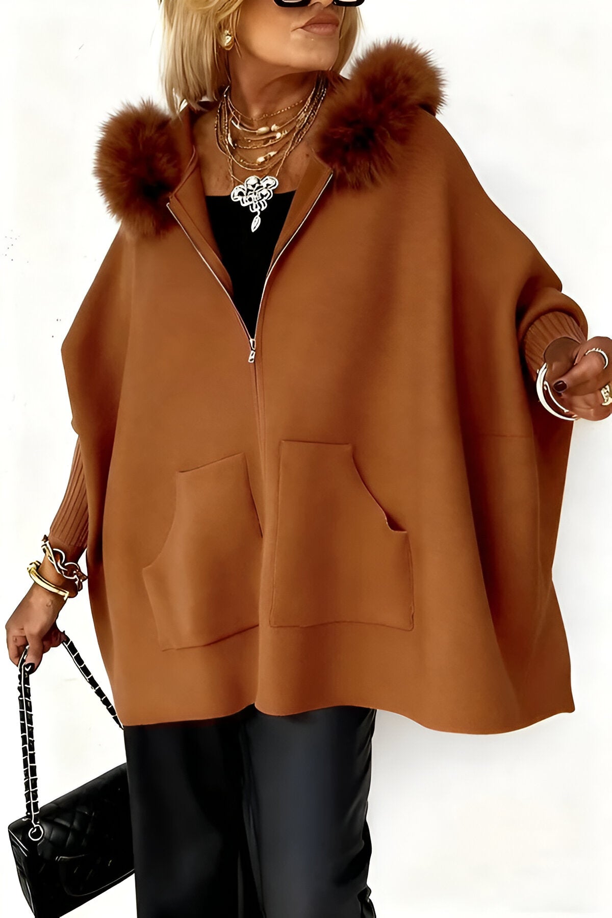 Elentyna | Women's short cardigan – a modern, loose-fit knit sweater