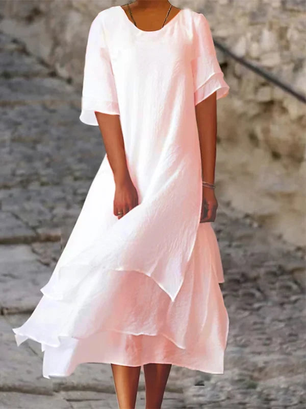 Klotylda | Elegant women's dress with a side slit – chic women's dress with a slit