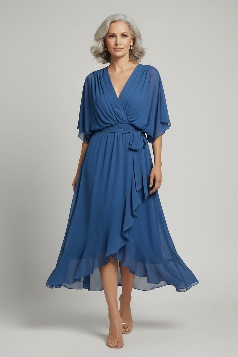 Lekka szyfonowa sukienka midi – Effortless Luxe Fashion