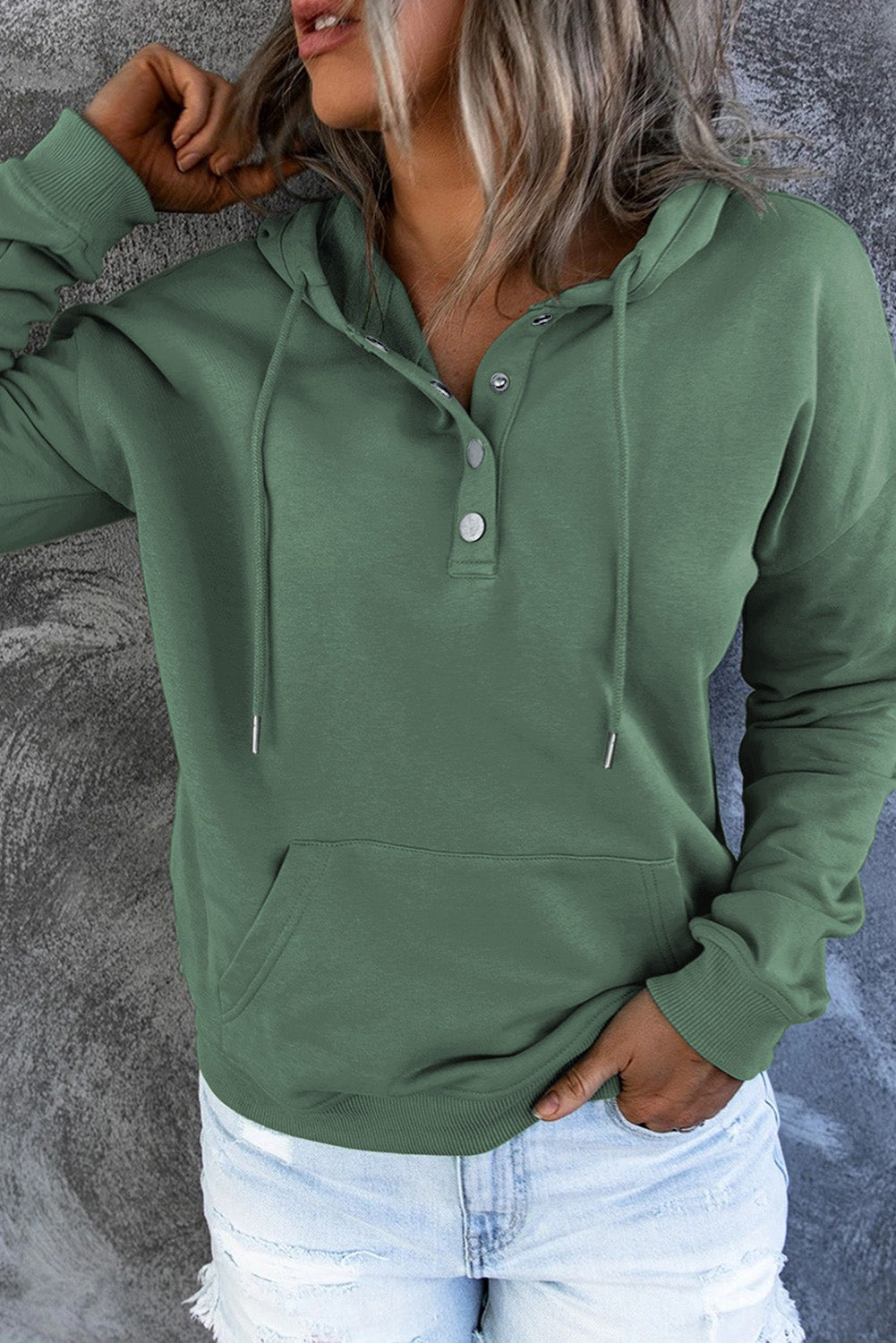 Aeloria | Bluza z kapturem ze sznurkiem do regulacji – Casualowy model typu pullover