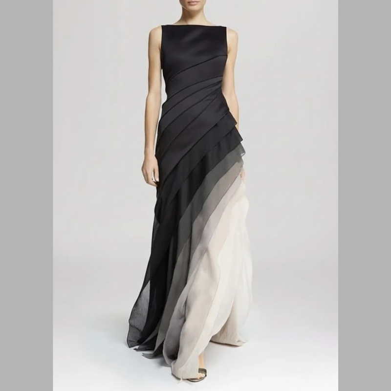 Elegant long evening gown for women - timeless, formal elegance