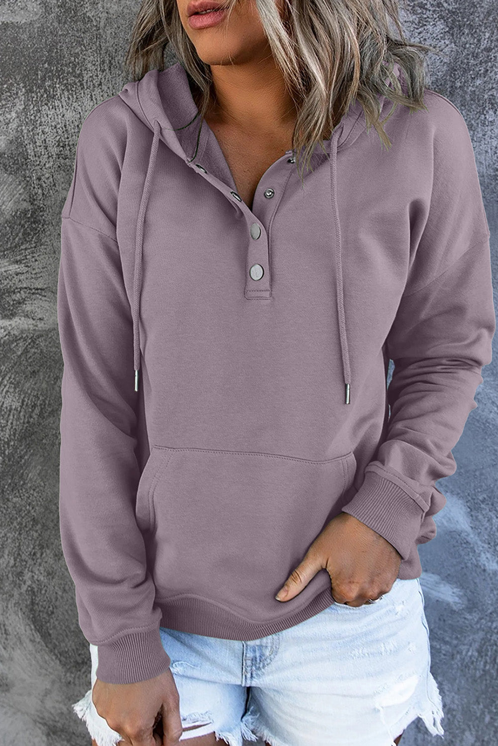 Aeloria | Bluza z kapturem ze sznurkiem do regulacji – Casualowy model typu pullover