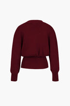 Maristel | Damski elegancki sweter dzianinowy – ozdobne złote guziki