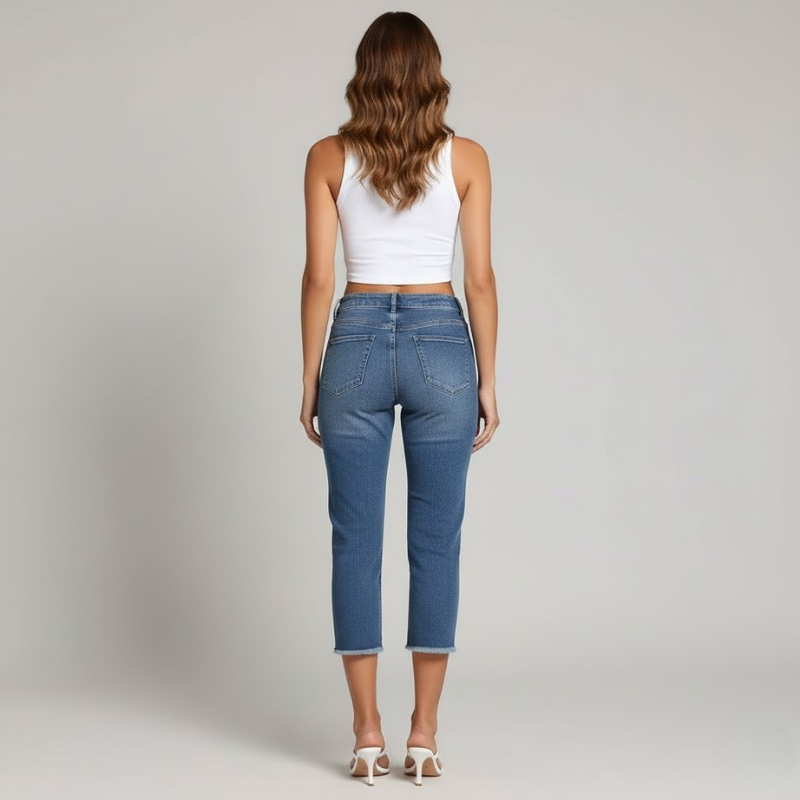 Eleganckie, krótkie jeansy damskie – dopasowane, małe rozmiary