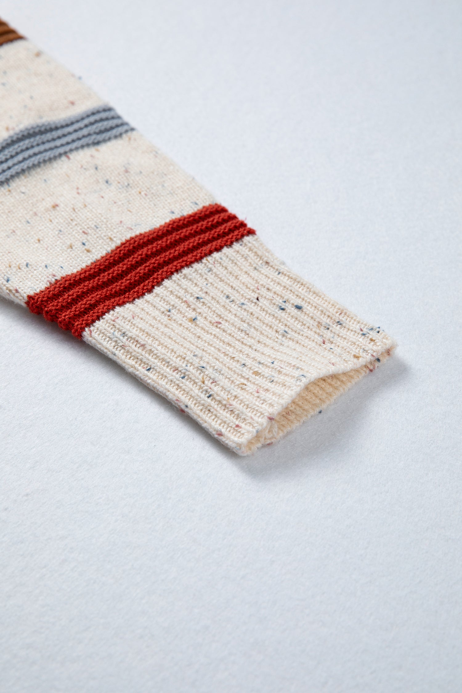 Dalila | Damski sweter z dzianiny melanżowej – sweter z opadającymi ramionami