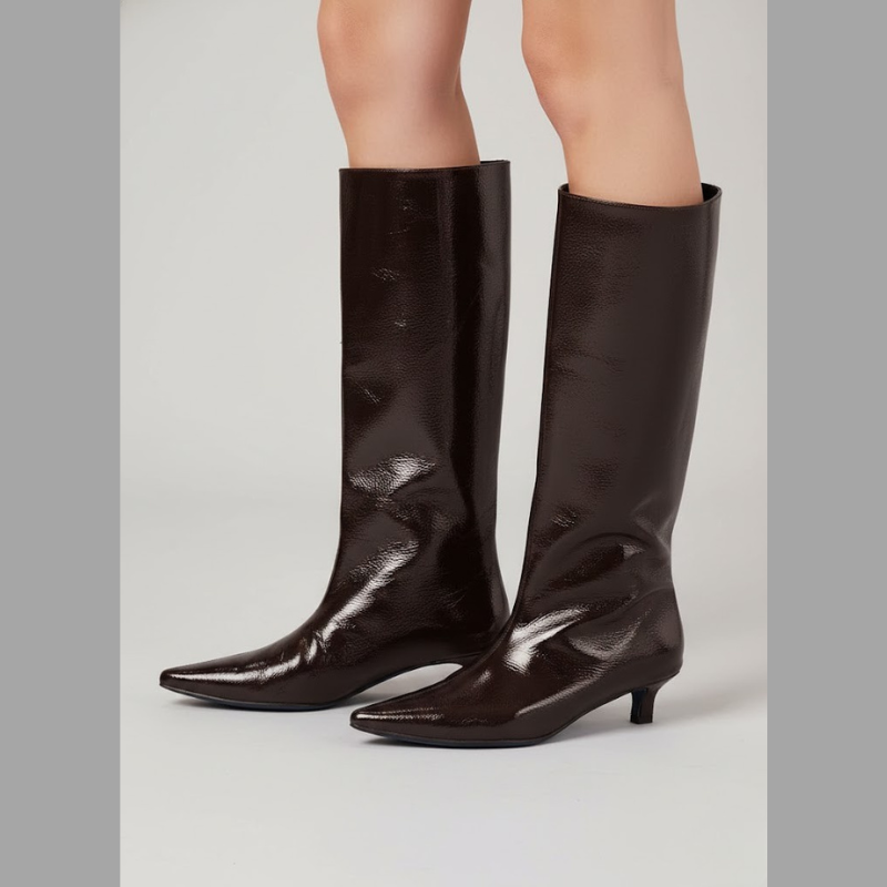 Eleganckie skórzane botki damskie – wyrafinowana elegancja na niskim obcasie