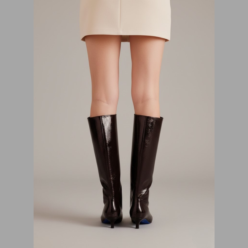 Eleganckie skórzane botki damskie – wyrafinowana elegancja na niskim obcasie