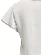 Elegant women's blouse with puffed sleeves - chic, airy, and lightweight blouse
