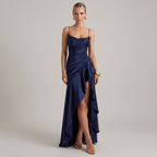 Janina | Elegancka Damska Sukienka Maxi z Wysokim Rozcięciem – Suknia Wieczorowa