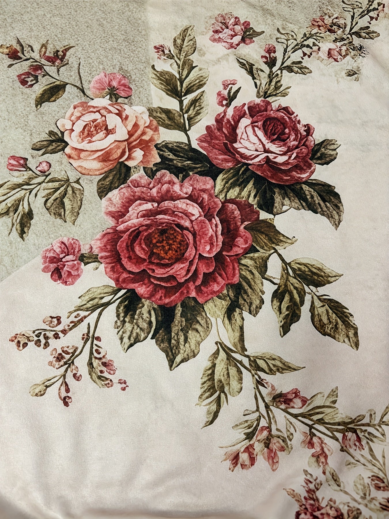 Milani | Damska bluza z kapturem w stylu casualowym z nadrukiem – retro kwiatowy wzór w stylu patchworku