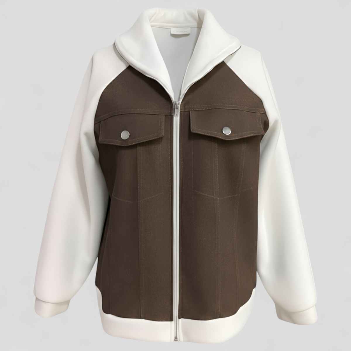 Jessalyn | Elegant Women's V-Neck Jacket – Long-Sleeved Polyester Jacket